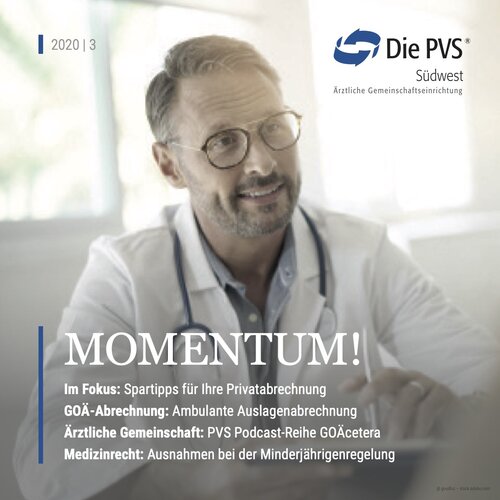 Cover PVS Südwest Mitgliederinformation Momentum - Ausgabe 2020-03